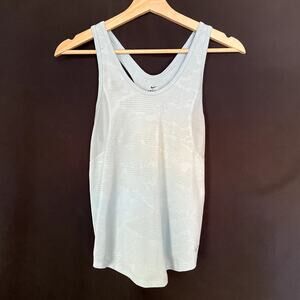 Nike Dri-Fit aqua blue racerback workout tank top women's size small lightweight